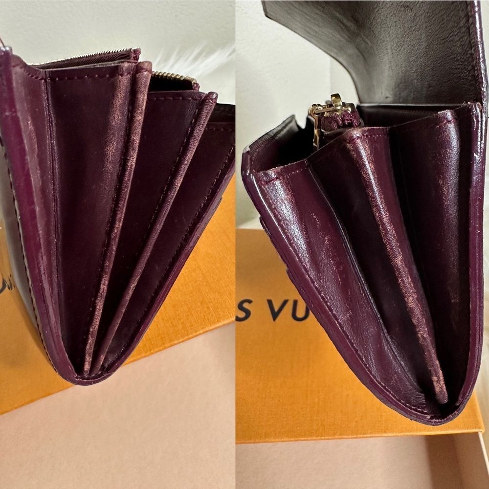 💯 Authentic Louis Vuitton Vernis  Sarah Long Wallet🍀 - Picture 12 of 16